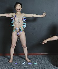 Kinky Mei Maras tattooed tit torture