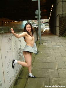 asian street flasher